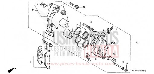 FRONT BRAKE CALIPER CR125R4 de 2004